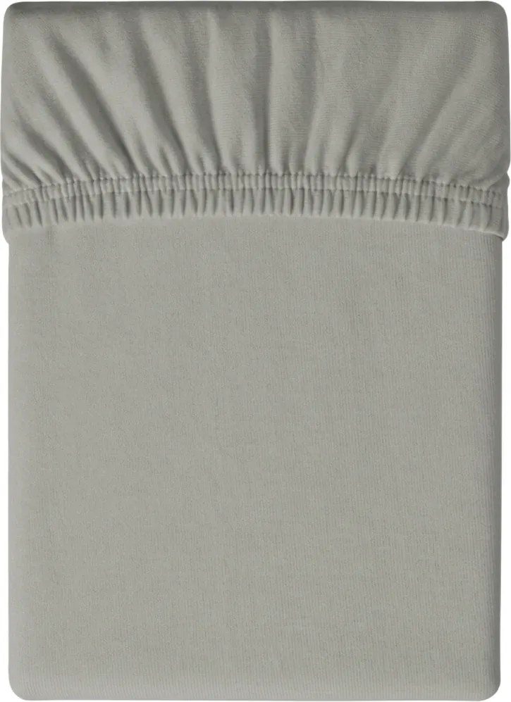 Cearsaf din microfibra MICROVELLE gri deschis 90x200 cm