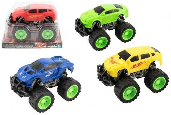Mașină off-road roți mari din plastic de 13 cm 4 culori