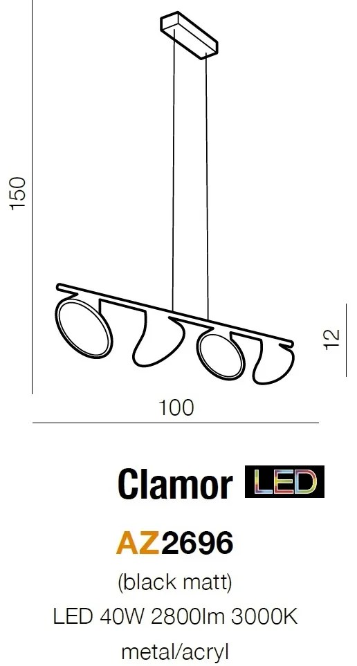 Lustra LED suspendata design modern Clamor