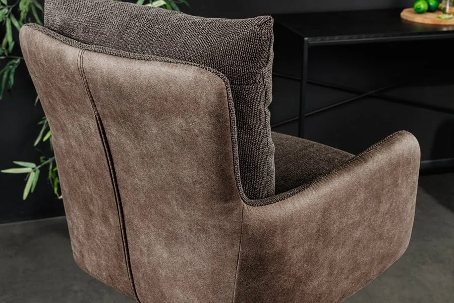 Scaun de bar pivotant BIG GEORGE taupe