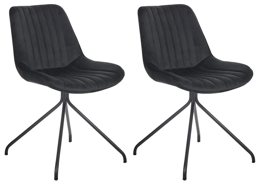 Set 2 buc scaune de sufragerie Navza (negru). 1081672
