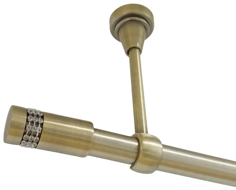 Galerie simpla prindere tavan fara inele XANTOS 19 MM aur antic (Alege marime: 360 cm)