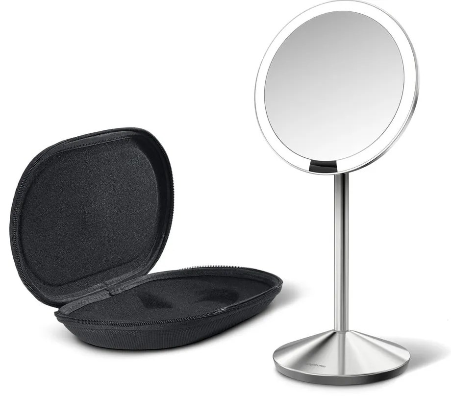 Oglindă cosmetică (10x) cu led/de mărire ø 12 cm Travel – simplehuman