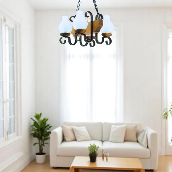 Lustră pe lanț Brilagi QUEEN 4xE14/40W/230V fag