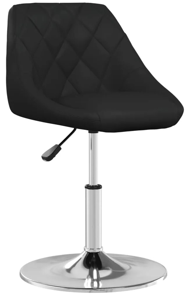 vidaXL Scaun de bar, negru, piele ecologică