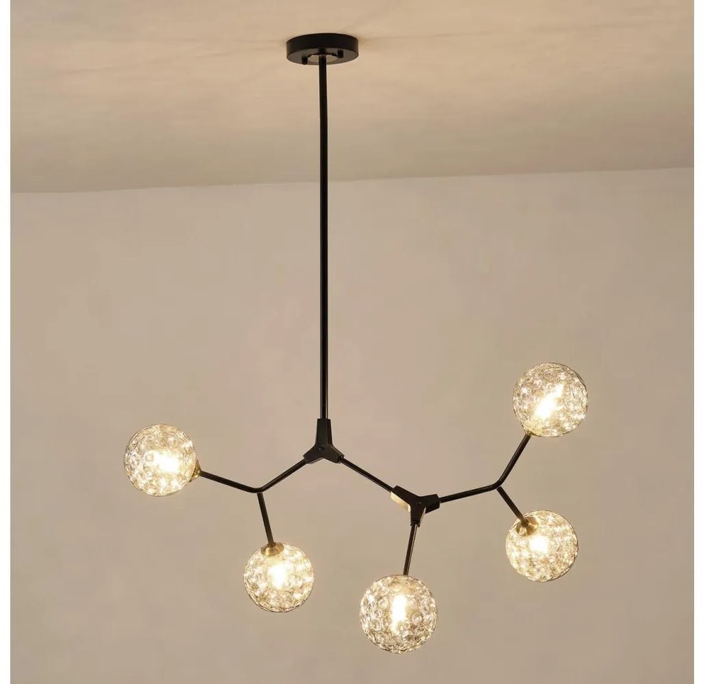 Lustră pe tijă 5xG9/15W/230V gri