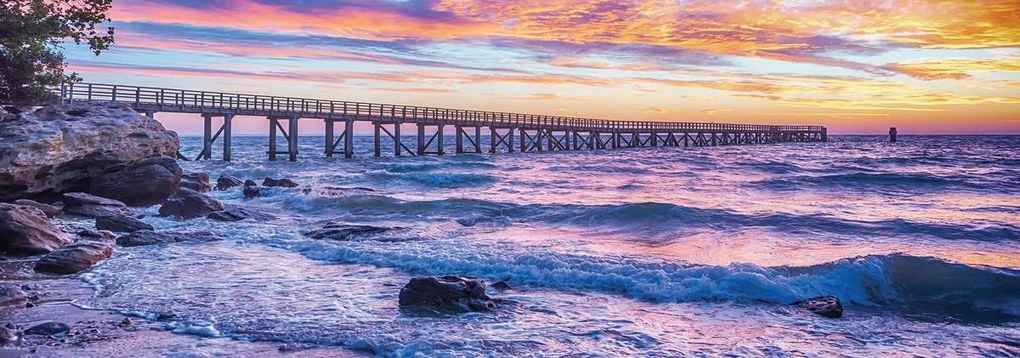 Fototapet - Apus de soare deasupra mării (254x184 cm)