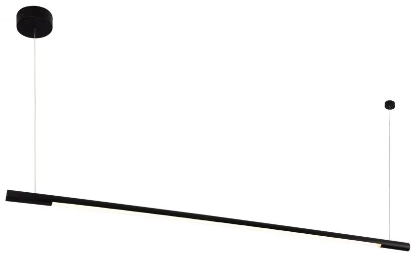 Lustra LED dimabila liniara, suspendata Organic 150cm, negru