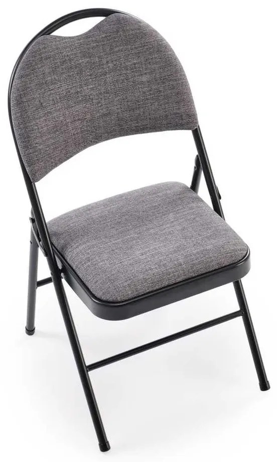 Scaun pliabil Dover, gri / negru