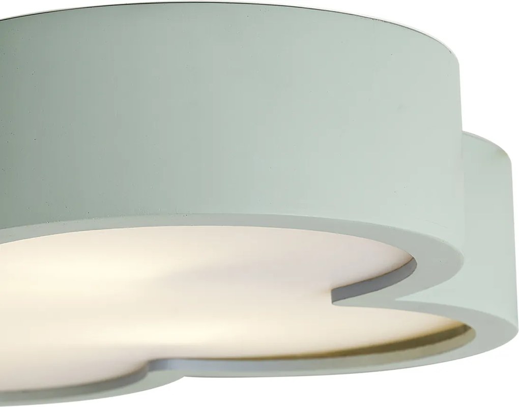 Plafonieră pentru copii verde cu alb - Lucille