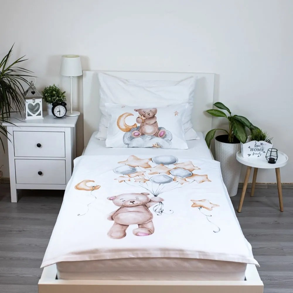 Lenjerie de pat pentru copii din bumbac pentru pătuț 100x135 cm Medvídek "Cute" – Jerry Fabrics