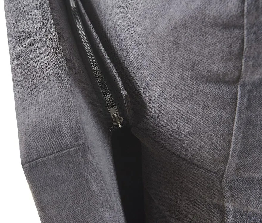 Pat matrimonial 160 cm MELIA (polyester) (gri închis) (cu somieră). 1023471