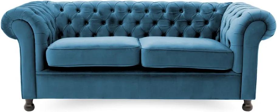 Canapea cu 3 locuri Vivonita Chesterfield, albastru