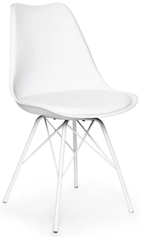 Set 2 scaune cu picioare din metal Bonami Essentials Eco, alb