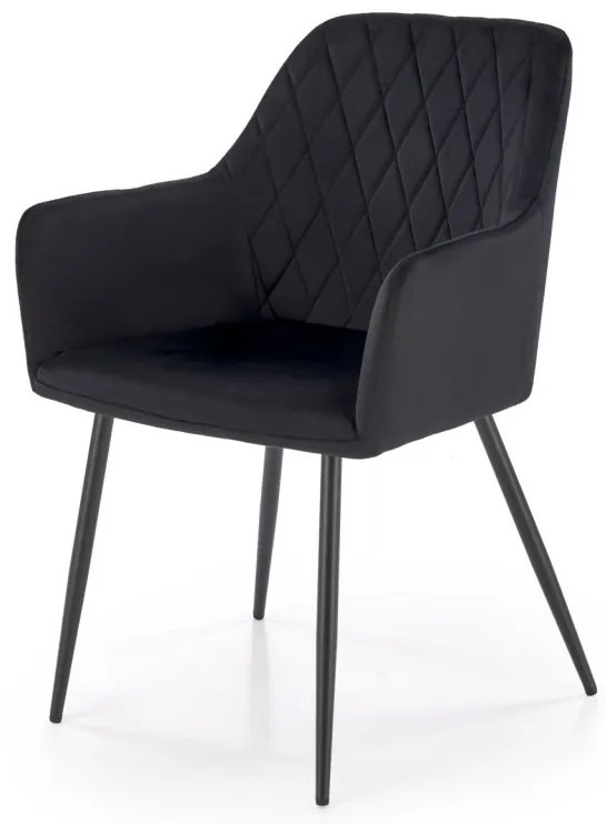 Scaun K558 velvet negru