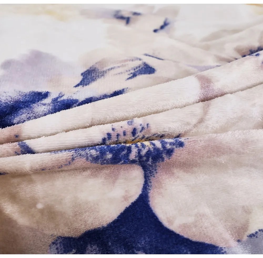 Lenjerie de pat albă din micropluș/cocolino pentru pat de o persoană 140x200 cm Blossom – My House