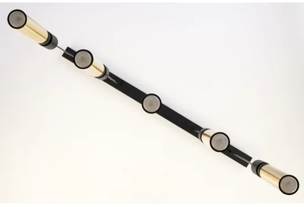 Lustră pe cablu Jupiter 2012 ALAS 5xGU10/10W/230V negru/auriu