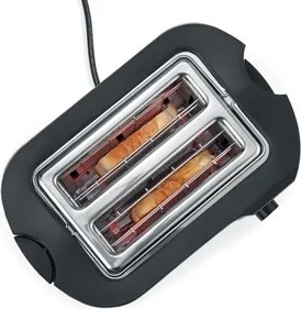 Severin AT 2589 - Prăjitor de pâine cu două fante 800W/230V inox/negru