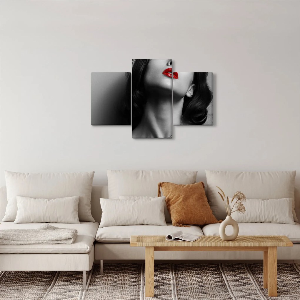 Tablou - Portretul unei femei cu ruj roșu (90x60 cm)