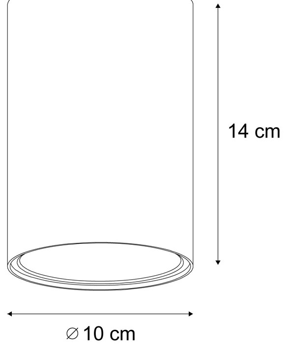 Set de 4 spoturi moderne bej montate la suprafață GU10 50mm Rotund - Deep