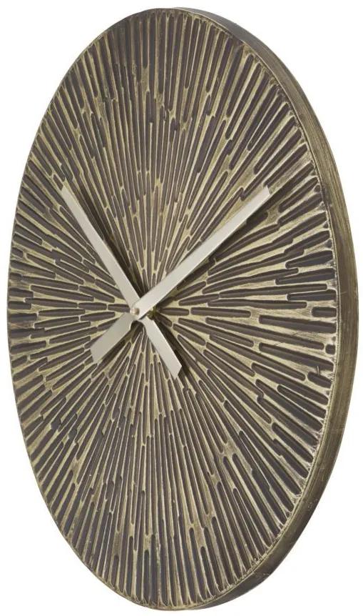 Ceas decorativ auriu antichizat din metal, ∅ 50 cm, Opis Mauro Ferretti