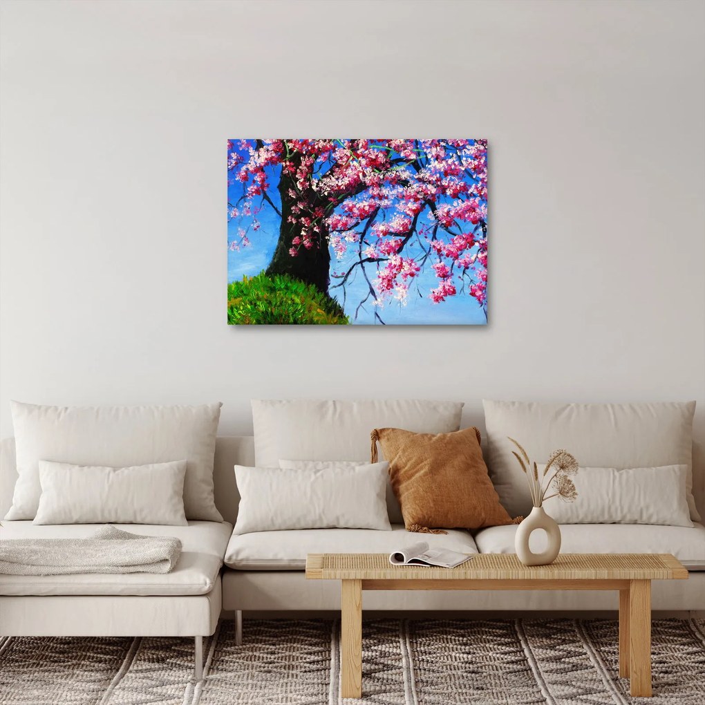 Tablou - Cireș înflorit - pictură (70x50 cm)