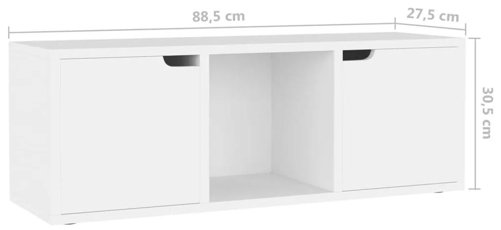 Comoda TV, alb, 88,5x27,5x30,5 cm, PAL 1, Alb