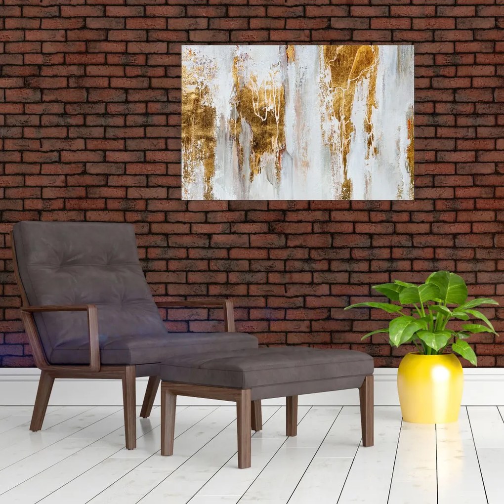 Tablou - Abstract auriu (90x60 cm)