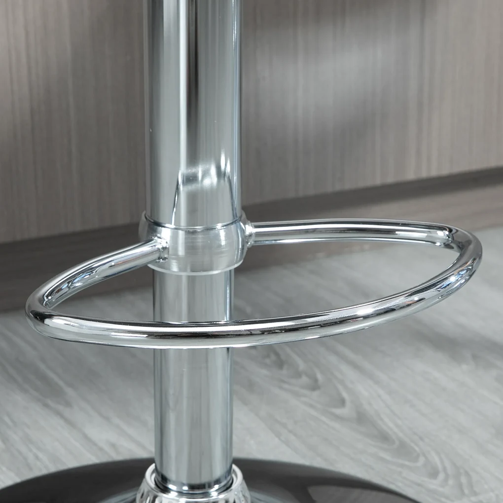 HOMCOM Set de 2 Scaune de Bar cu Înălțime Reglabilă și Suport pentru Picioare, 39x41x68-88 cm, Negru | Aosom Romania
