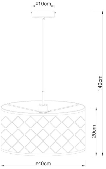 Lustră pe cablu Globo 15228H KIDAL 1xE27/60W/230V