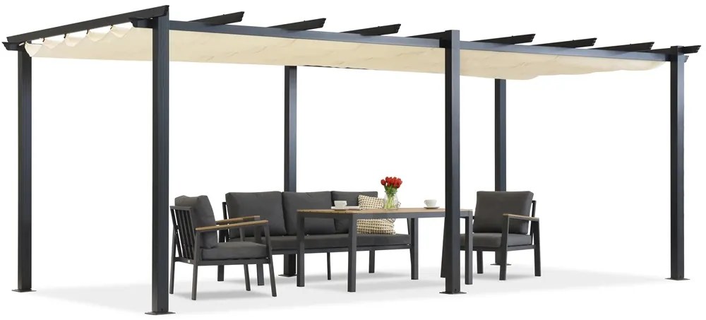 Pergolă de terasă Barbados 3x6 m Garden Point bej