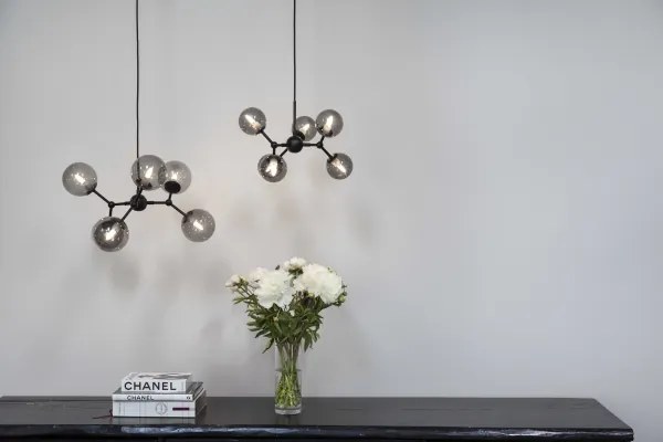 Halo Design 736553 - Lustră suspendată pe cablu ATOM, 6xG9/28W/230V, Ø 45 cm, negru/k. negru