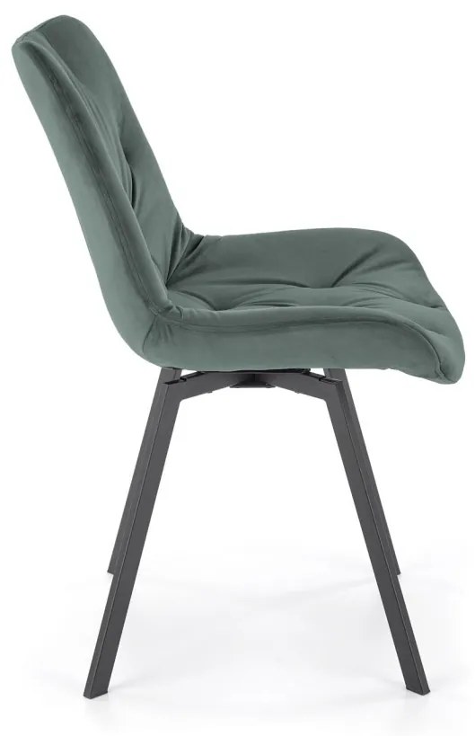 Scaun catifea K519 velvet verde