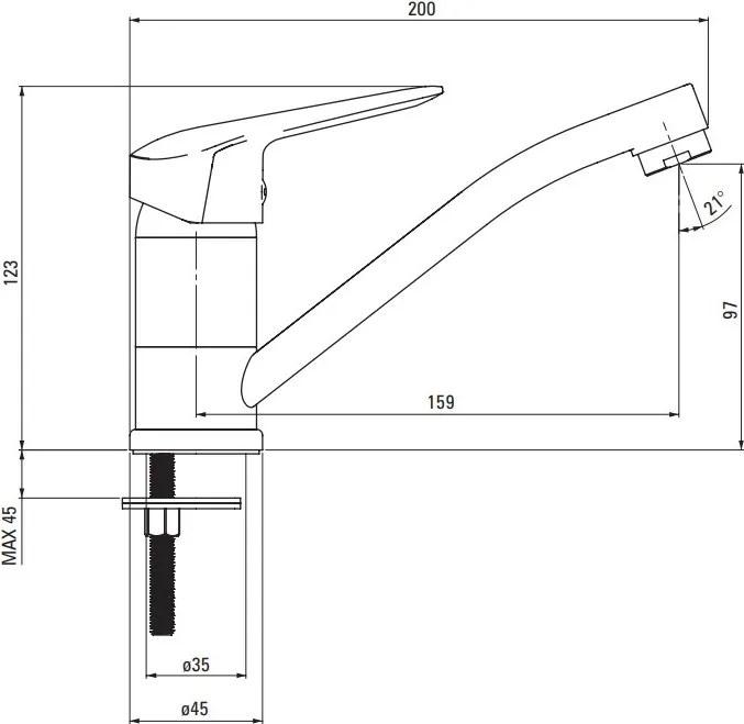 Boro Baterie lavoar pipa BMO_N26M
