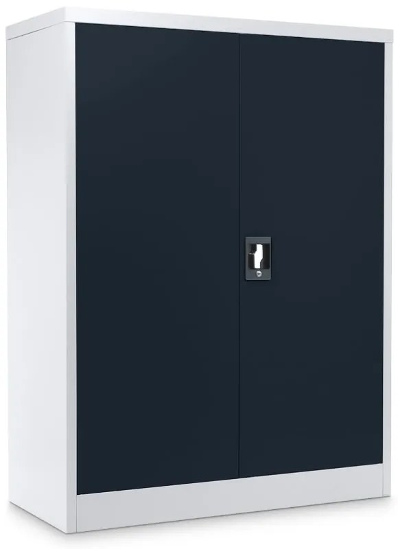 Dulap metalic universal mediu, 90 x 40 x 120 cm, încuietoare cilindru, antracit - ral 7016