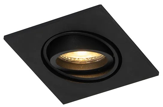 Set de 6 spoturi încastrate moderne negre reglabile - Club