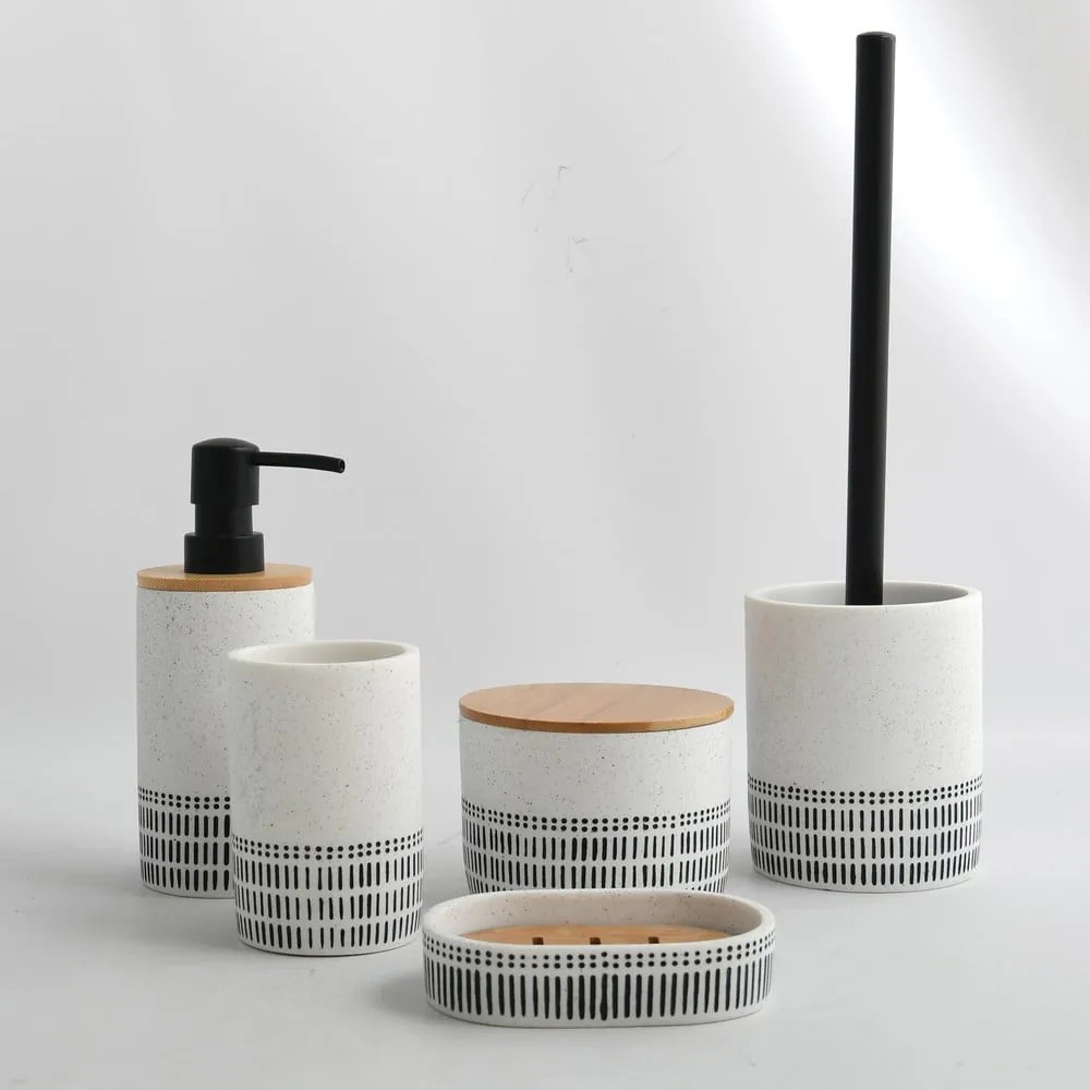 Organizator de baie alb pentru dischete demachiante, din polirășină Yuma – Spirella