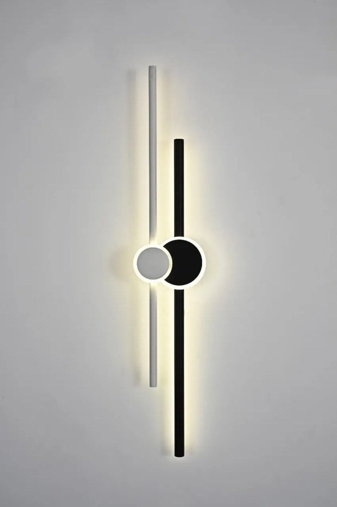 Aplica LED R9122-800 – 37 W, finisaj neutru negru & alb, cu 3 temperaturi de lumină