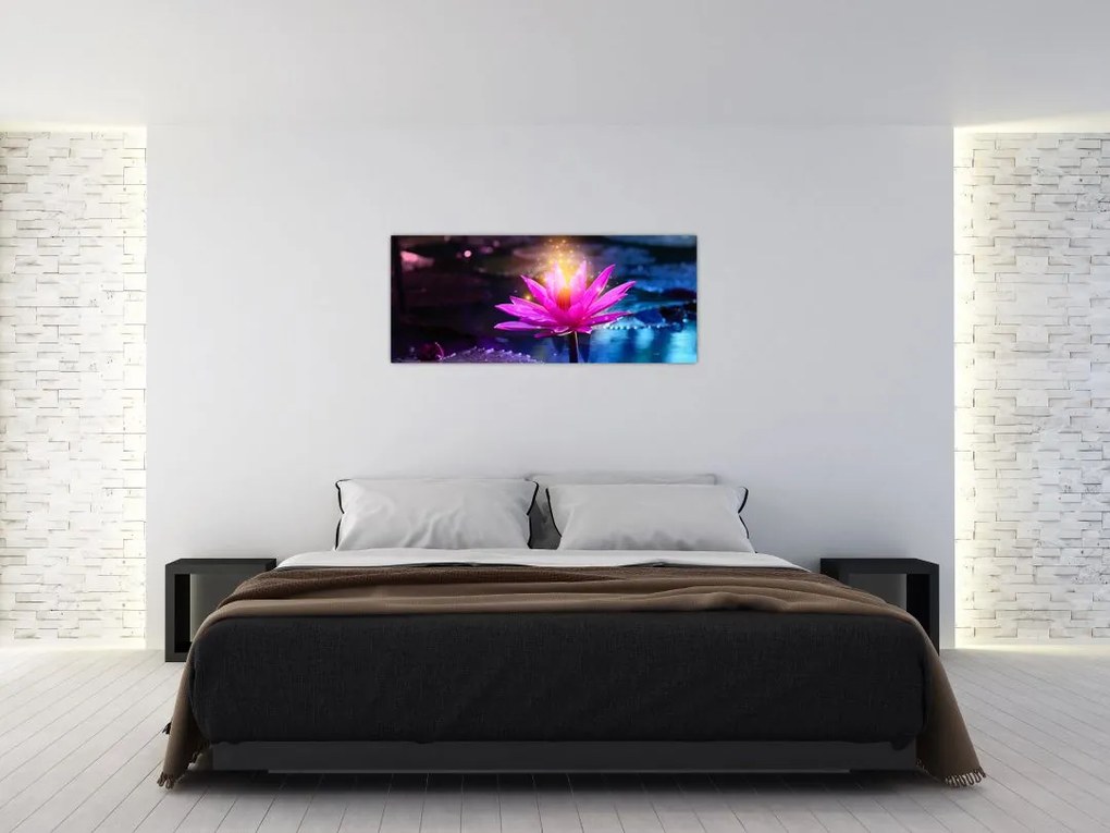 Tablou cu lotus pe apă (120x50 cm)