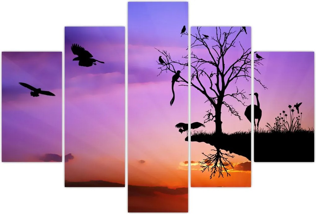 Tablou - Siluetele animalelor (150x105 cm)