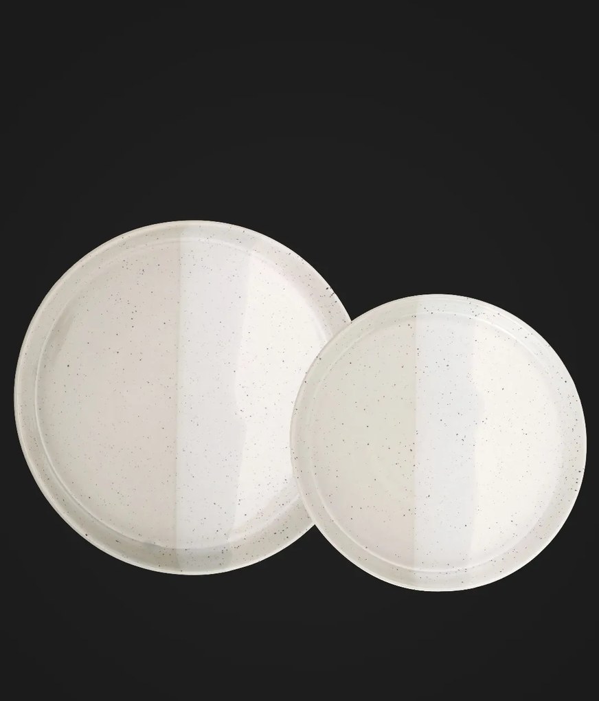 Set 2 Farfurii Artizan GRI Arhitect ( 1 Farfurie 25 cm 1 Farfurie 20 cm )