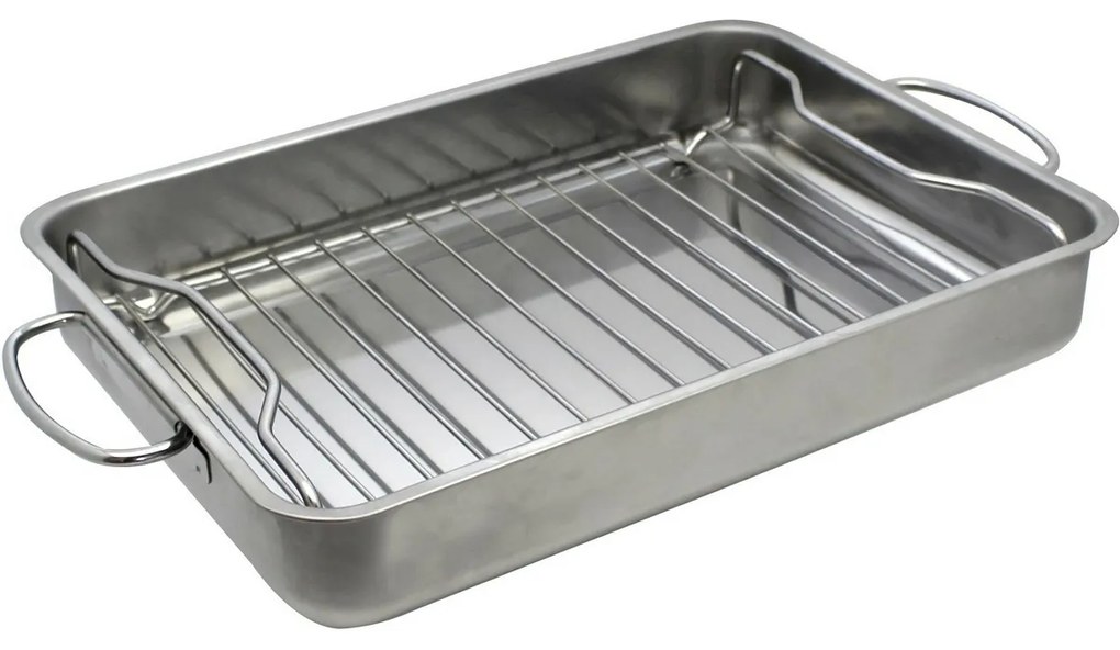 Elo 53434 Basic Tigaie din oțel inoxidabil cugrătar 34 x 24 x 5,5 cm