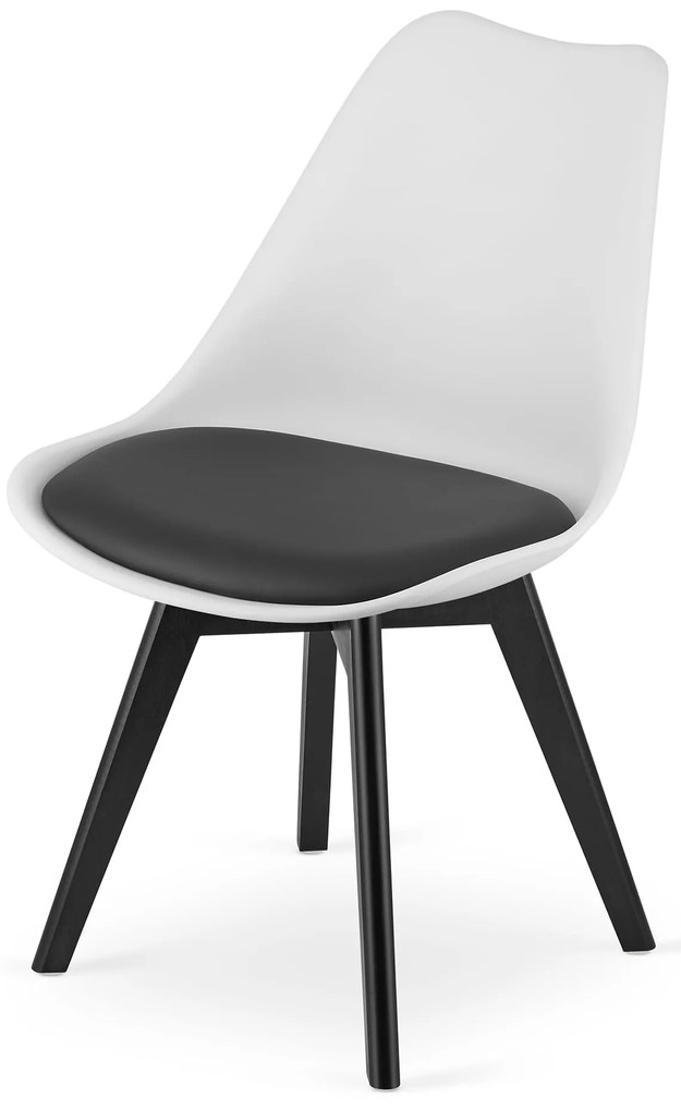 Promotie Scaun alb-negru BALI MARK cu picioare negre II. calitate