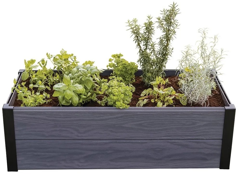 Vyvýšený záhon Maple trough - šedý