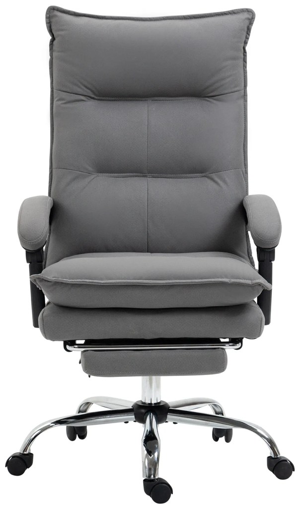 Vinsetto Scaun de birou cu masaj și încălzire, înălțime ajustabilă, spătar reclinabil, 66x74x121,5cm, gri | Aosom Romania