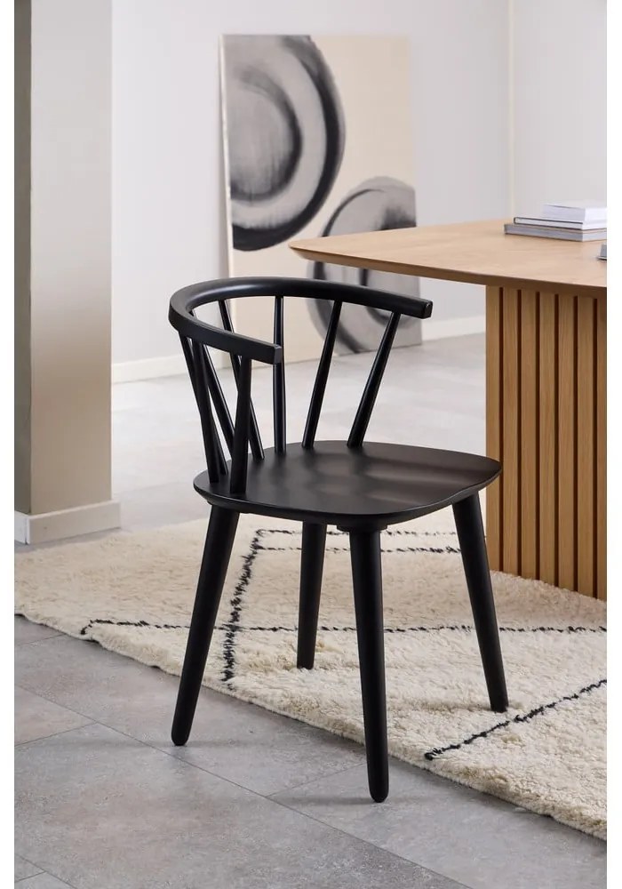 Scaun de dining negru Ida – Actona