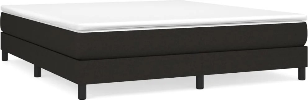 vidaXL Cadru de pat cu arcuri, negru, 180x200 cm, textil