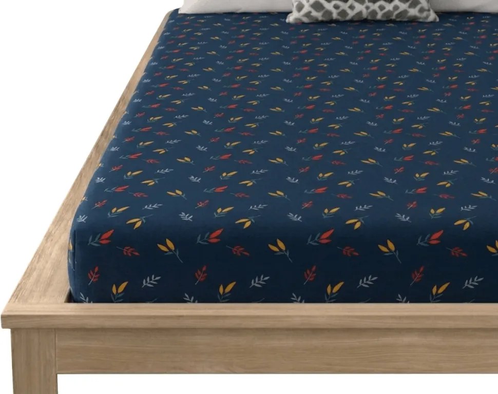 Cearsaf din microfibra LUNERIS albastru 90x200 cm
