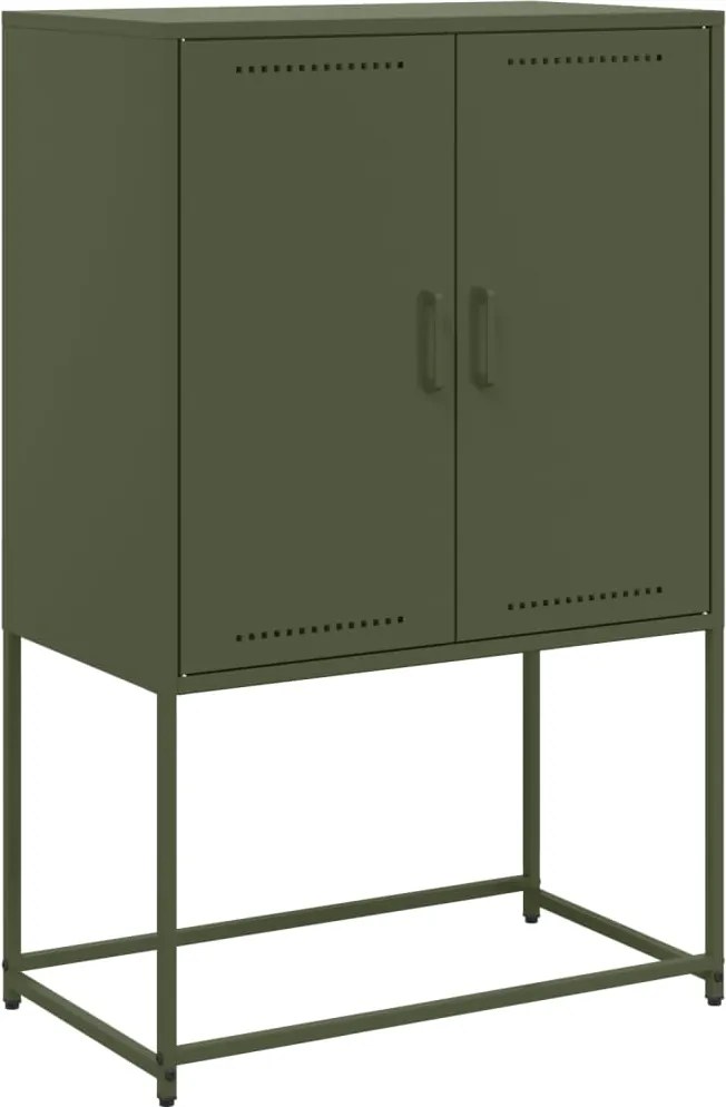 vidaXL Dulap înalt, verde măsliniu, 68,5x38,5x107 cm, oțel
