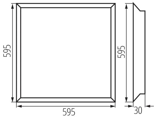 Panou LED încastrat Kanlux 31169 BAREV ECO LED/36W/230V 4000K 60x60 cm